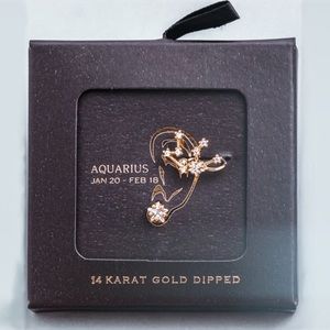 AQUARIUS 14k Gold Dipped Cuff + Stud Earring